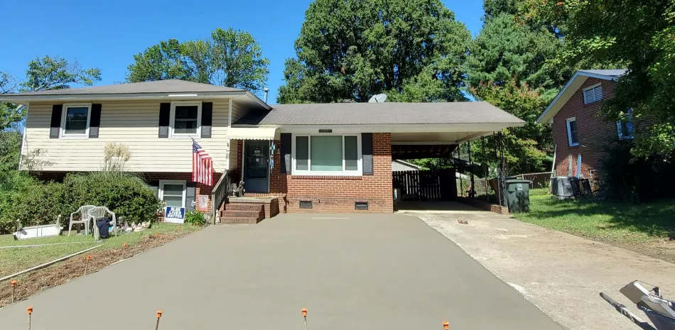 driveway installation concrete pathway installed asheboro nc